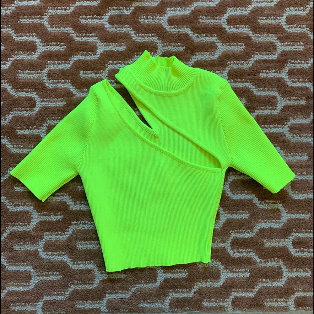 Neon turtle neck shirt